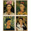 «Frida with Pink Flowers Classic Portrait», ensemble de 4 reproductions de cadres photo simples-97782120-97782121