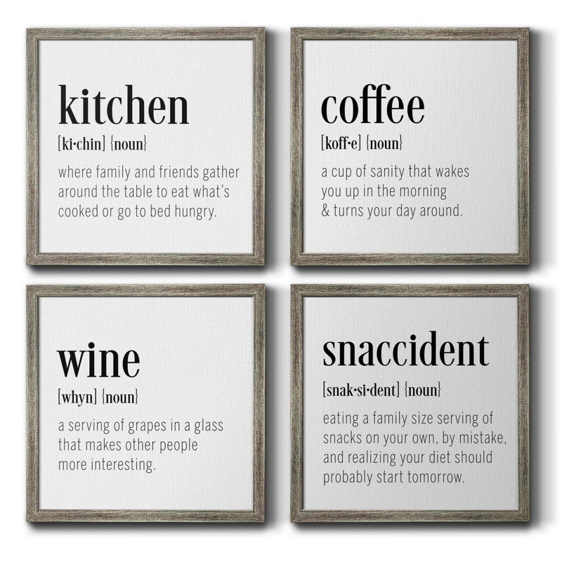 " Kitchen Definition " 4 - Pieces