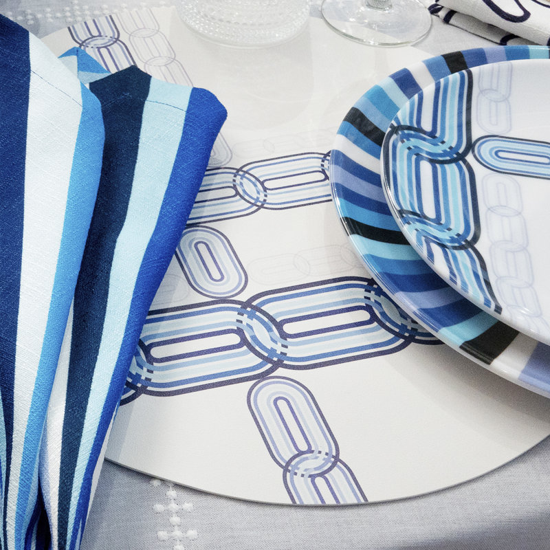 Assiette plate Blue Link & Starburst