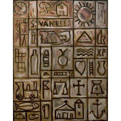 "Constructive Painting" by  Joaquín Torres-García - Gallery Wrap Canvas Wall Art