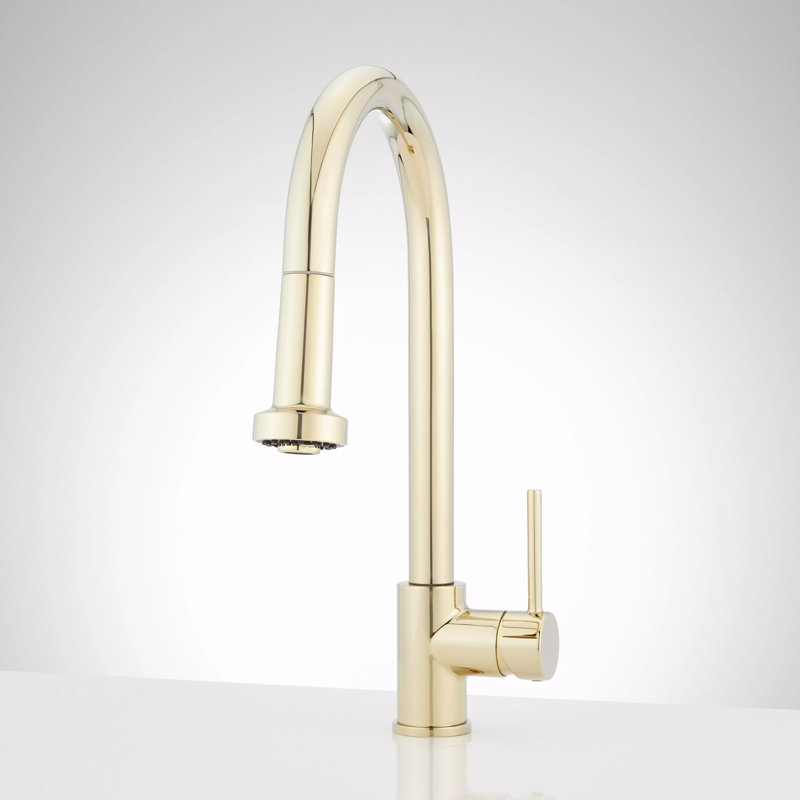 Ridgeway Pull-Down Kitchen Faucet - Polished Brass, Polished Brass