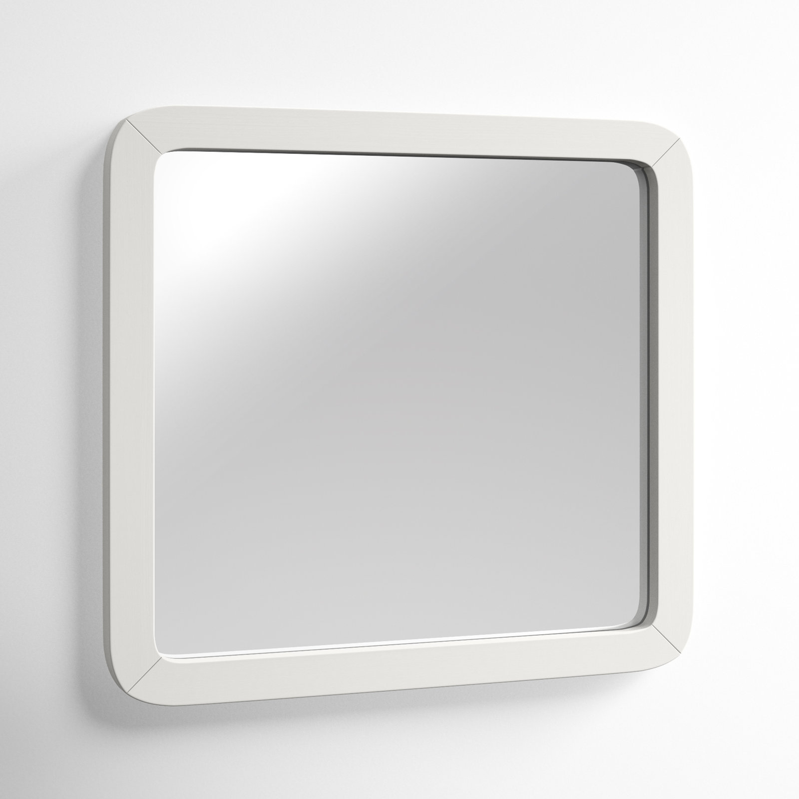 Wrightia 40" Mahogany Accent Mirror, Chalk White