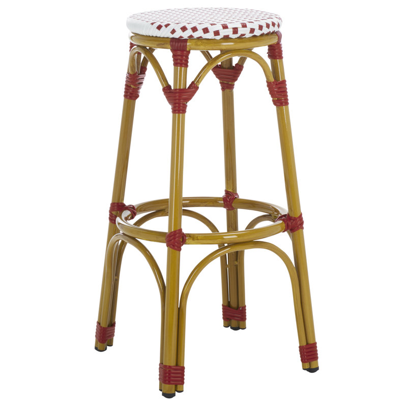Tabouret de bar 30 po Goldmann, Rouge / Blanc