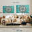 " Turquoise Mandala Symbol " 3 Piece Art Set-92763751