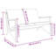Banc de patio en acier noir 47,2 po Latitude Run®