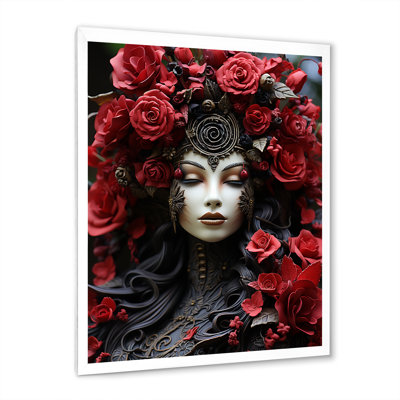 " Futuristic Glam Model Red Roses "