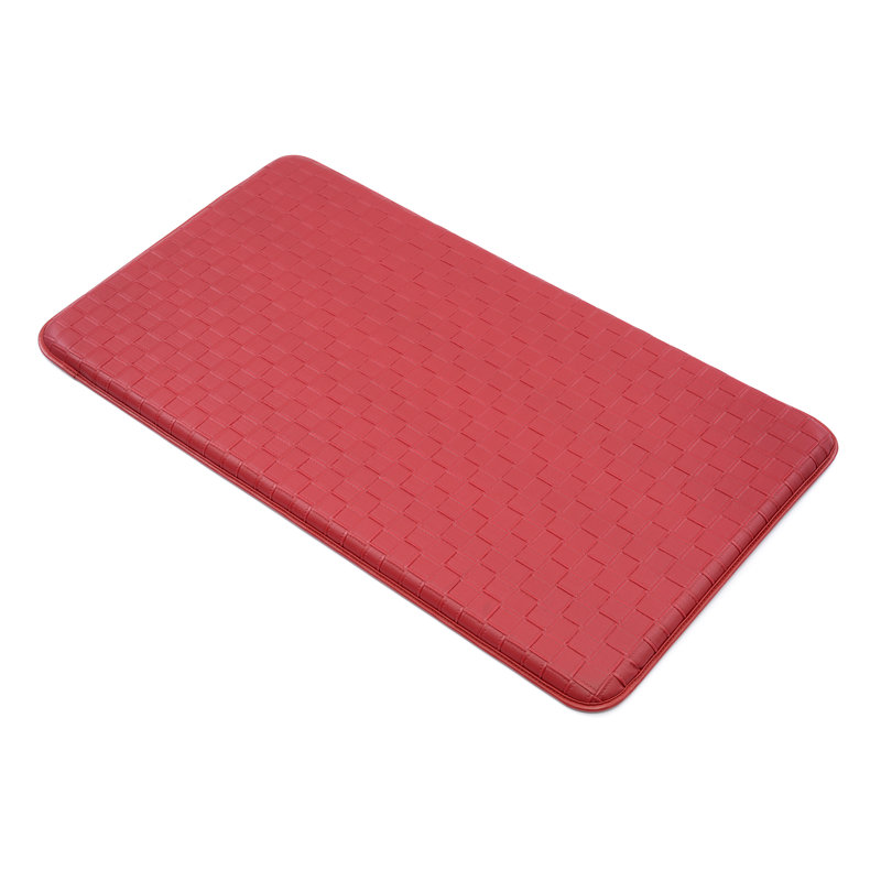 Tapis de cuisine panier tissé, Rouge