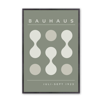 Imprimé vert Bauhaus Flow II