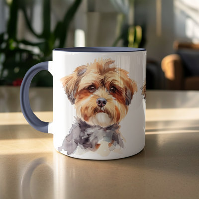11oz Watercolour Basset Hound Design Coffee Mug