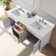Ajhane 72'' Double Bathroom Vanity with Engineered Stone Top