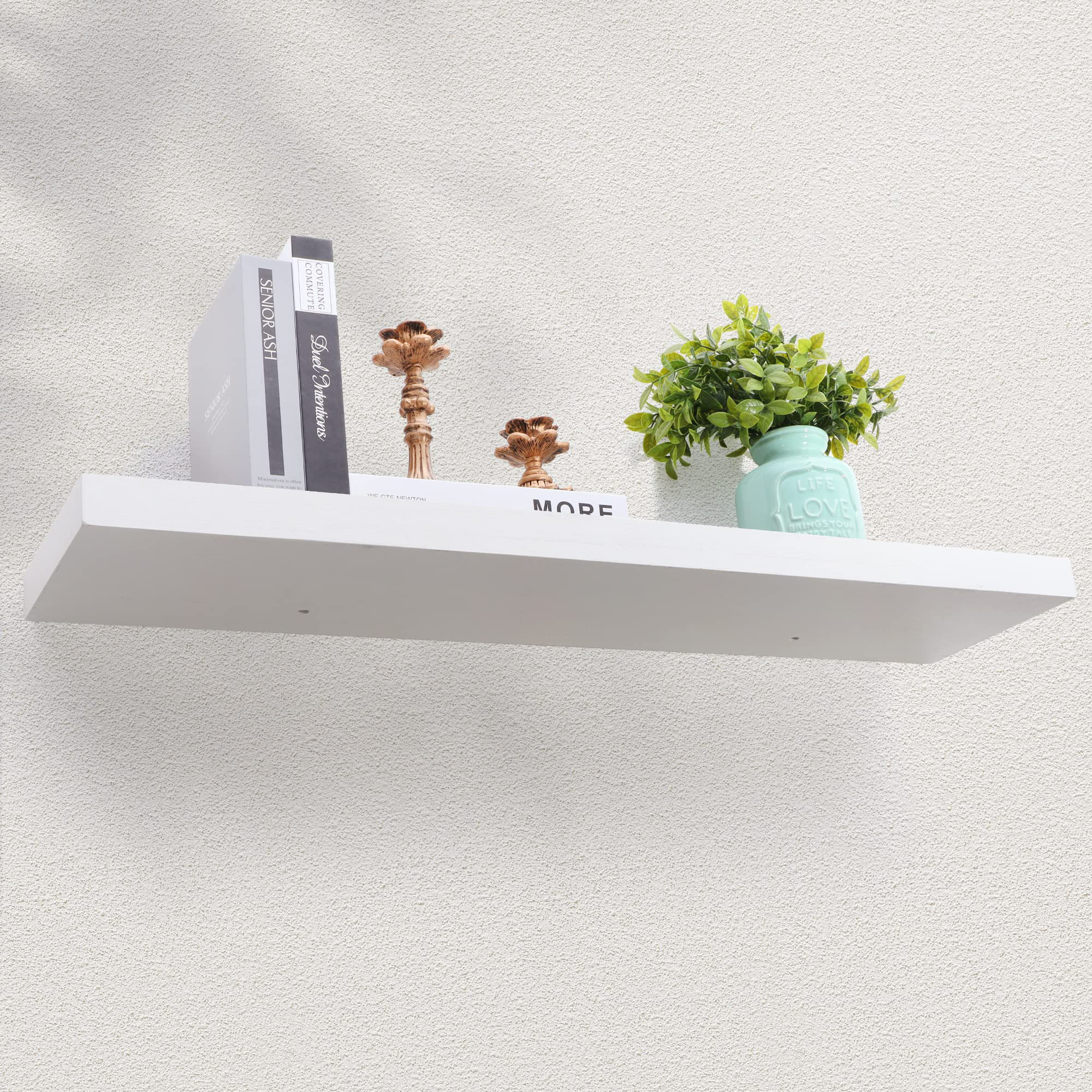 Rhodes 4 Tier Modern Floating Windowsill Wall Shelf Wade Logan Finish: Black