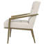 Fauteuil d'appoint rembourré en métal Merriman foncé-1324332774