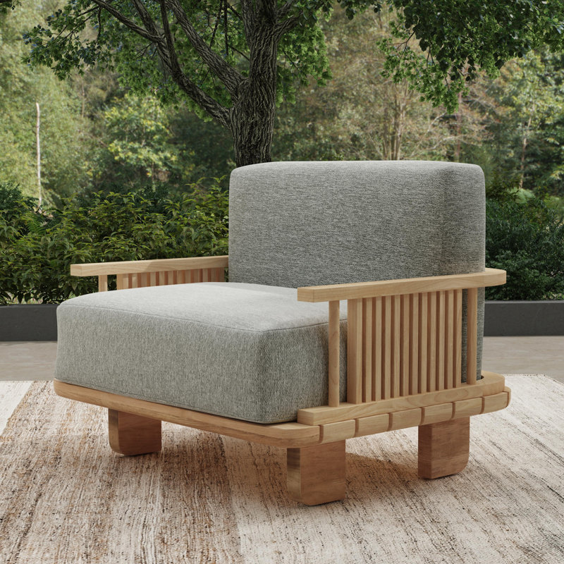 Hudson Outdoor Accent Chair Natural/Gray