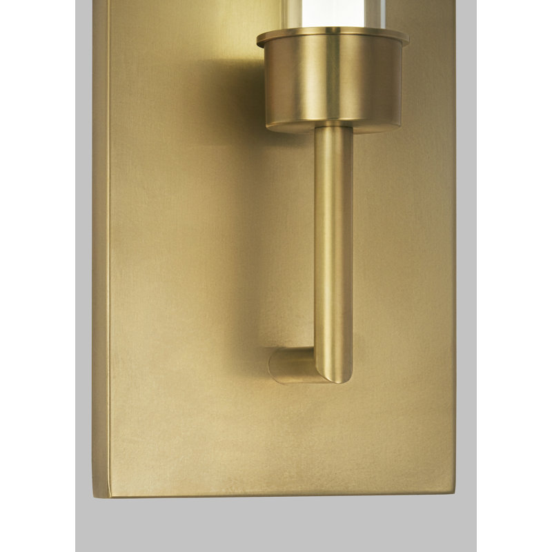 Linger 1 - Light LED Armed Sconce, Natural Brass