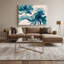 Aquarelle abstraite 16, art mural sur toile verte-1971929375