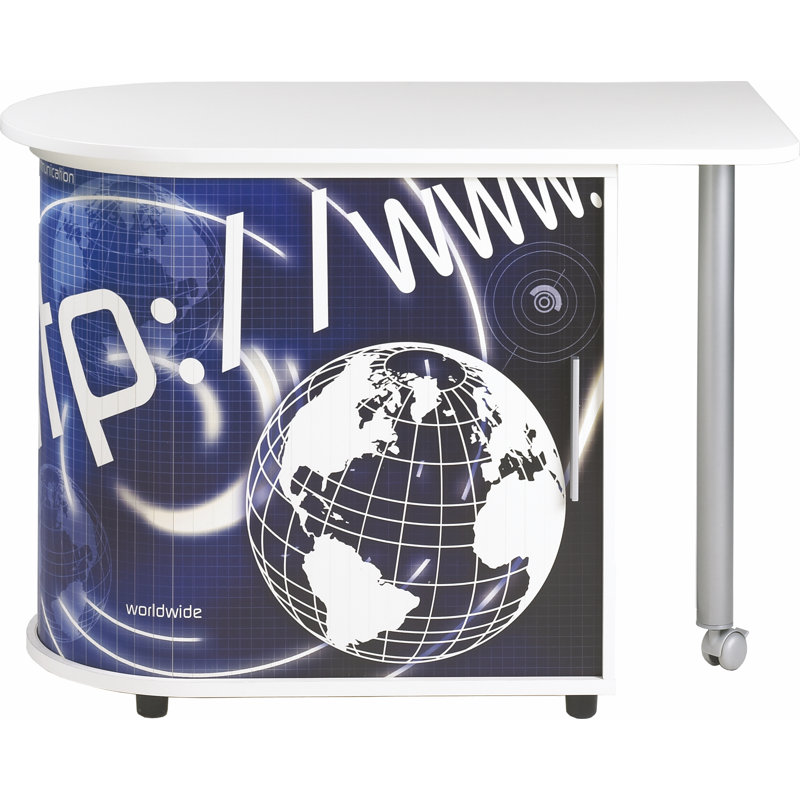 Oval Writing Desk, Aluminium