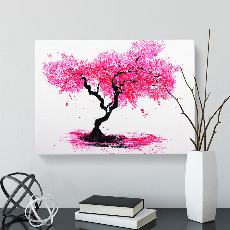 Artistic Cherry Blossom Tree - Wrapped Canvas, 40cm H x 60cm W x 3cm D