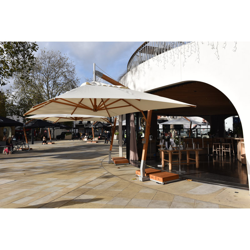 Yadira 300cm X 400cm Rectangular Cantilever Parasol, Black