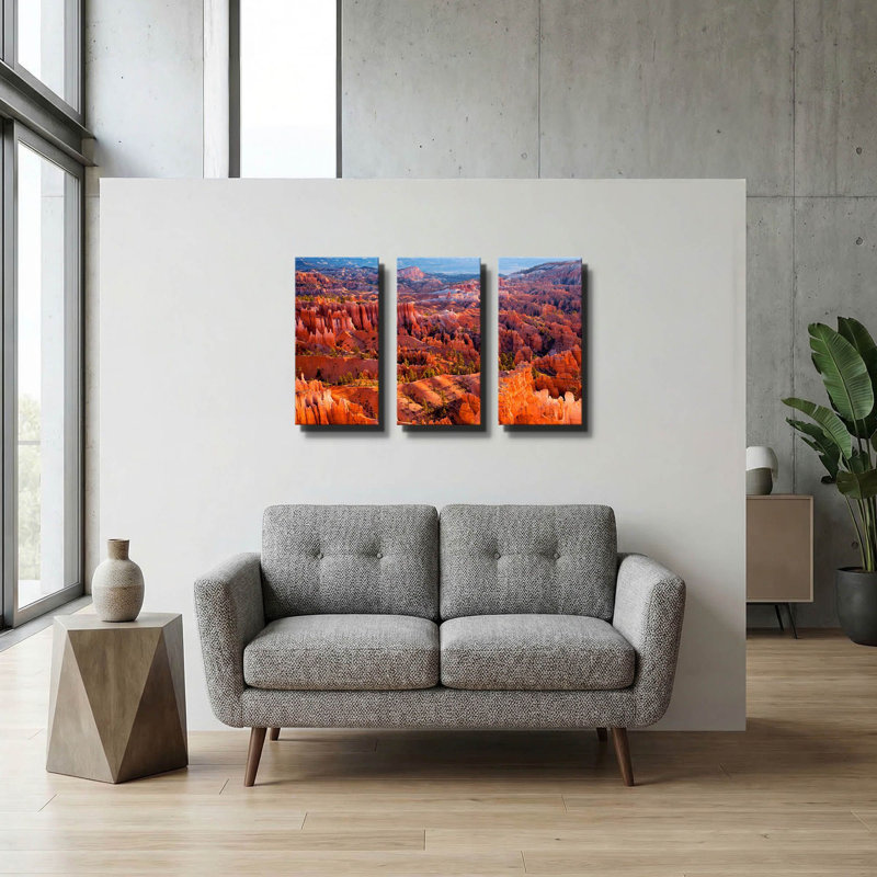 « Lumière du matin », triptyque mural de John Gavrilis, 91,4 x 61 cm, 78 po x 34 po