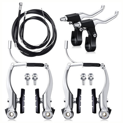 Ensemble de nouveaux freins pour vélo à l'avant et à l'arrière avec câbles de frein et câbles pour étriers