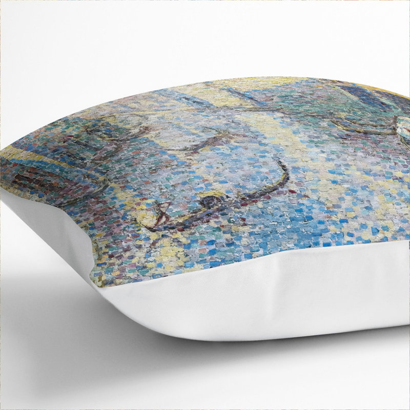 Square Cushion, 40cm H x 40cm W x 15cm D, White