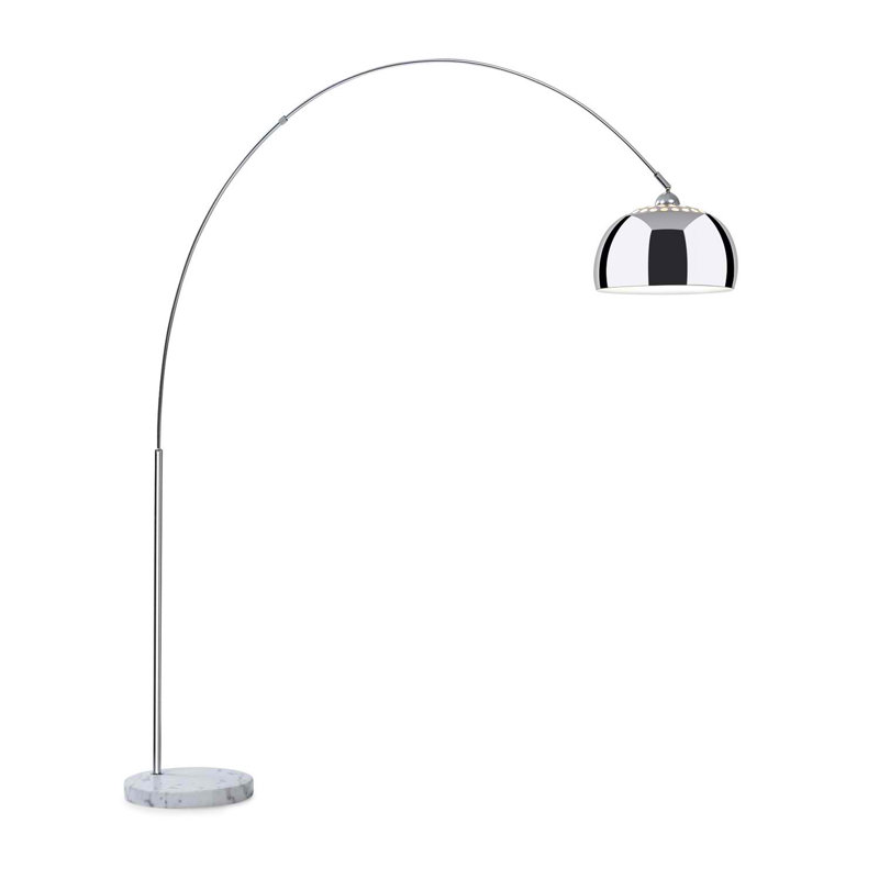 Nael 200cm Silver Arched Floor Lamp