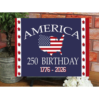 Plaque en métal America 250th Birthday
