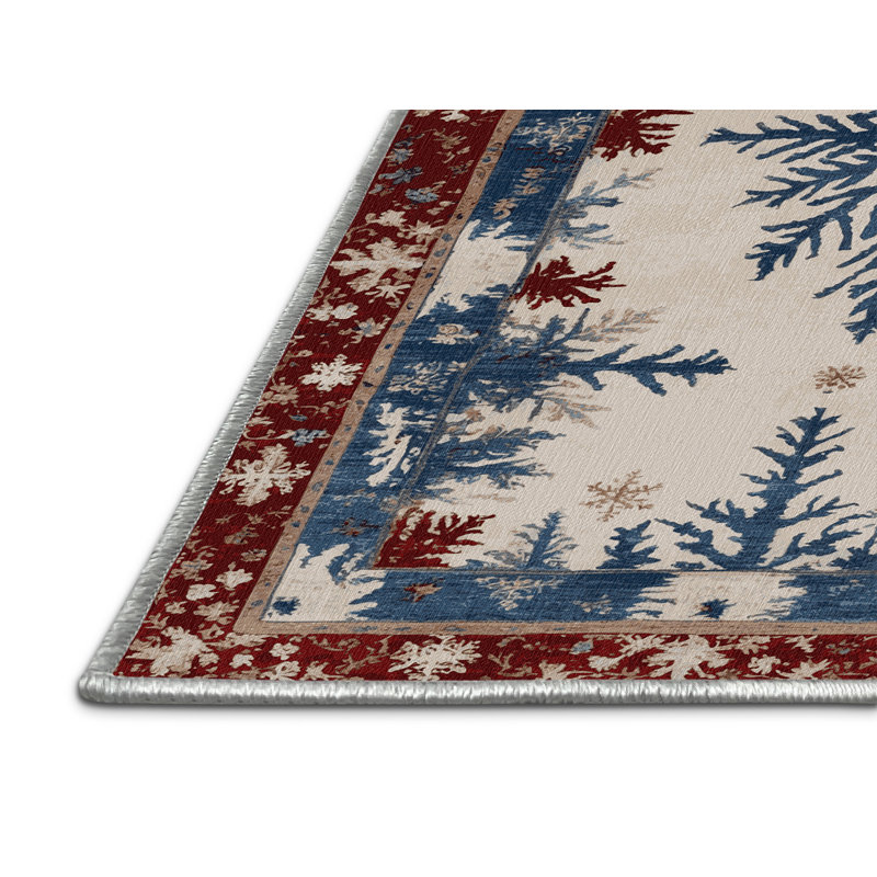 Machine Washable French Beige Area Rug, Square 3'