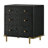 3-drawer Nightstand Black