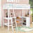 Twin Size Loft Bed With Desk And Bookshelves-175488816