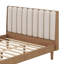 Structure de lit tapissier très grand avec 4 pieds robustes, fabrication en bois avec support silencieux et sans grincement-880780494