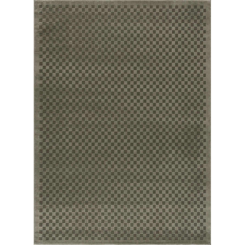 Tapis gris / vert Chaki Duggans, Gris/vert, Rectangle 6 pi 7 po x 9 pi