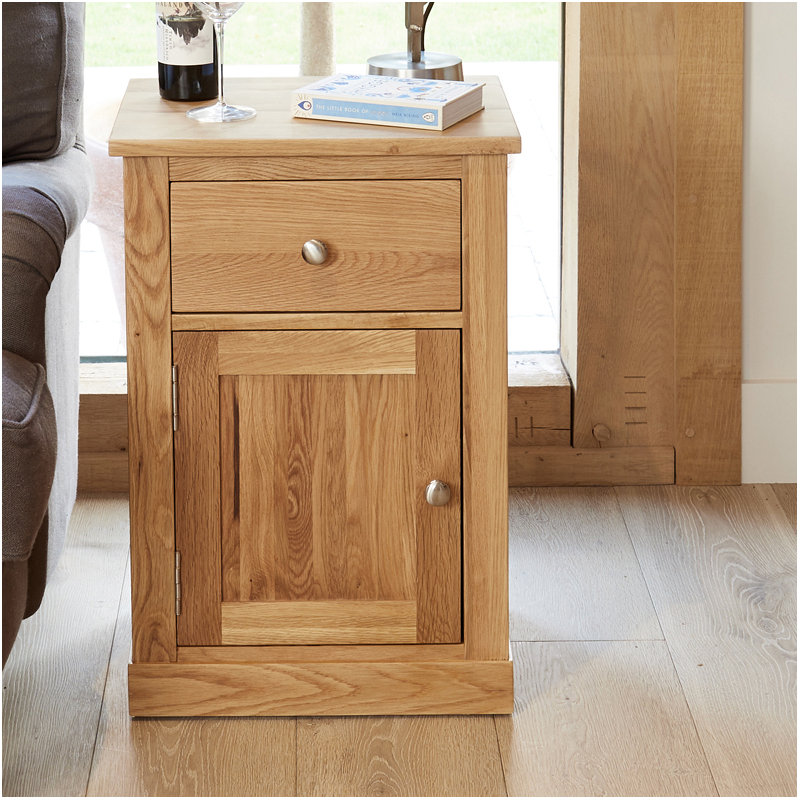 Oscar 45cm W Solid Wood Bedside Table