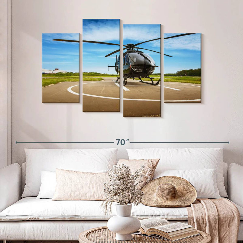 Mehar Helicopter, 32" H x 52" W