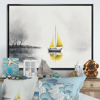 Bateau ancré II - reproduction sur toile