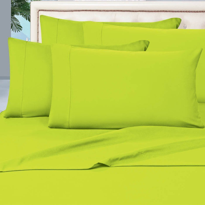 Elegant Comfort Luxurious 1500 Premium Hotel Quality Microfiber Three Line Embroidered Softest Bed Sheet Set, Wrinkle and Fade Resistant
