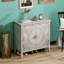 Buffet décoratif 2 portes (gris clair)