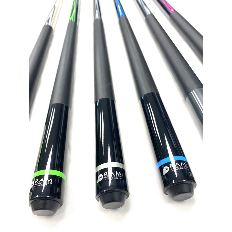 Raidch Pool Cue- Points By RAM Game Room, Black/Silver