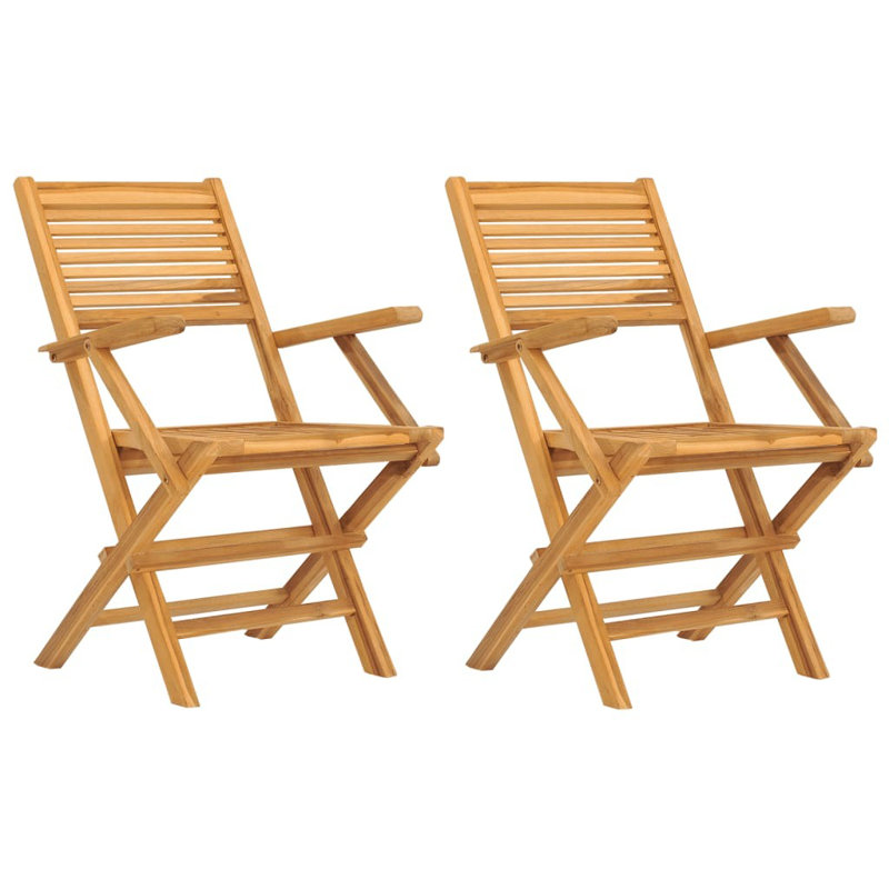 Luciani Solid Wood Patio Folding Chair Folding Chair Set