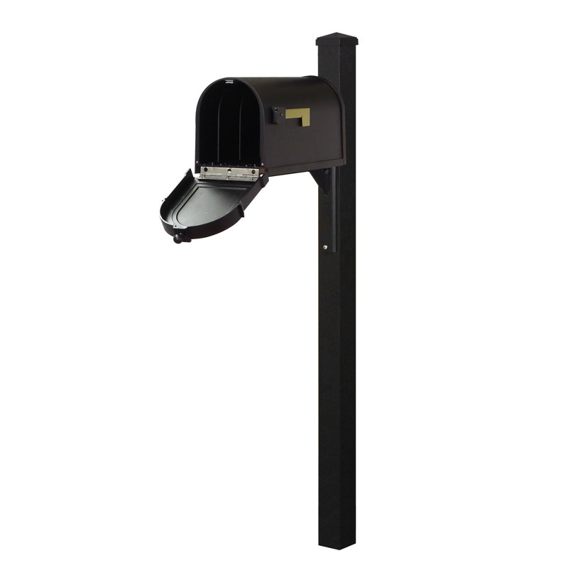 Berkshire Curbside Mailbox With Locking Insert And Wellington Mailbox Post