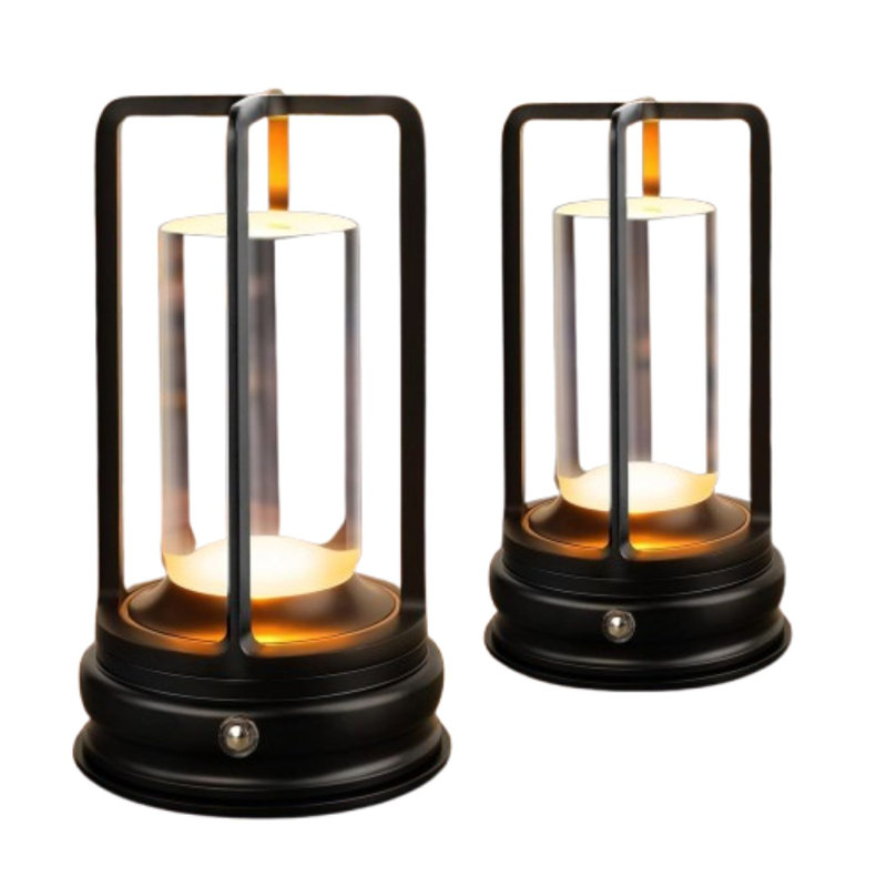 Ensemble de 2 lampes de table à DEL rechargeables sans fil avec commande tactile