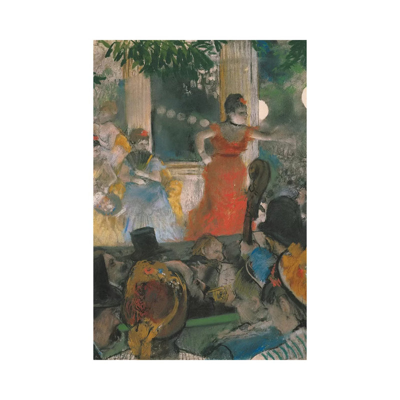 Cafe Concert At Les Ambassadeurs, 1876-77 by Edgar Degas - Wrapped Canvas Painting, 20.32 cm H x 30.48 cm W