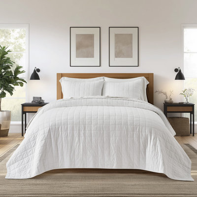 100% Cotton Box Stitch Quilt Set