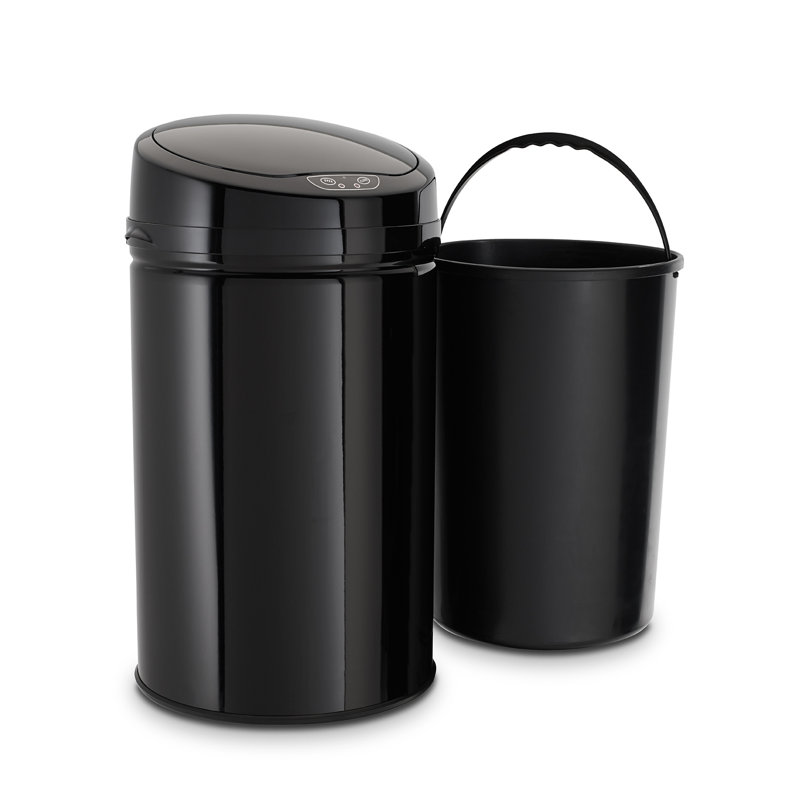 Stainless Steel 30 Litre Motion Sensor Trash Can, Inox Black