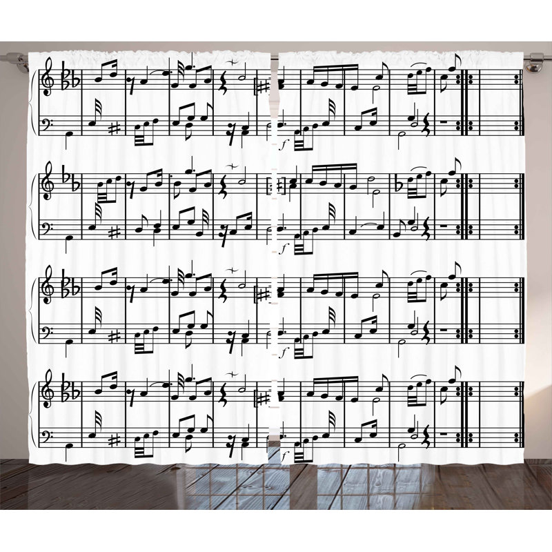 Devin Semi Sheer Curtain Pair, 54" W x 84" L