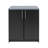 Watse Single 32" Wide Open Back Garage Storage Cabinet with Doors and Shelves, Pantry Cabinet with 1 Adjustable Shelf, Storage for Living Room, Kitchen, Bathroom 24" D x 32" W x 36" H, Black-1406197808