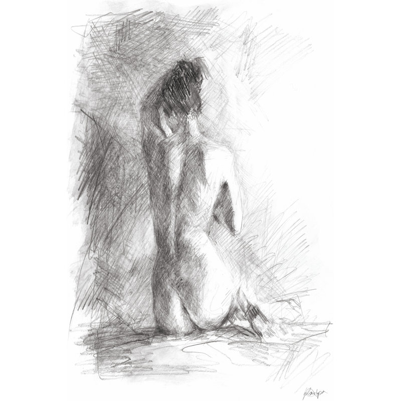 Life Drawing I - Wrapped Canvas Print, 122cm H x 81cm W D