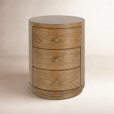 Celine 3-Drawer Acacia Nightstand