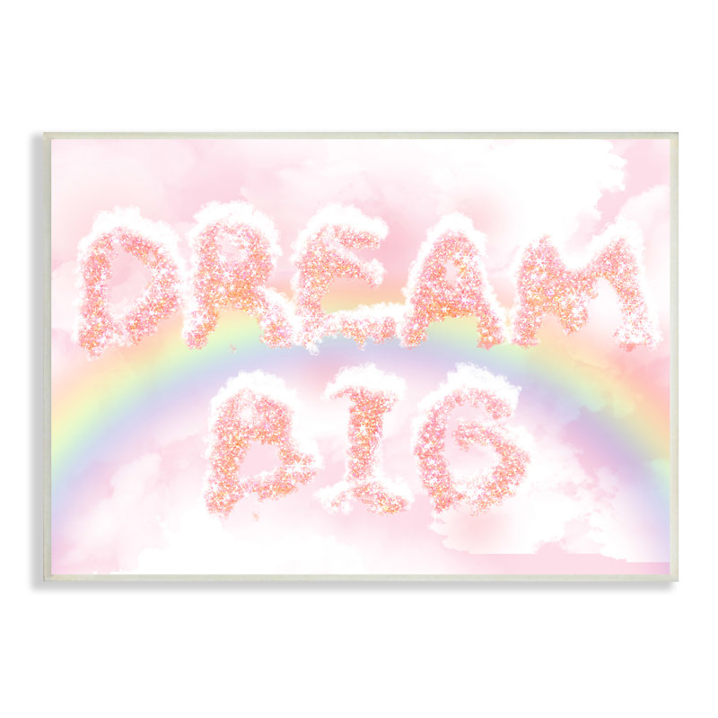 Dream Big Sparkle Cloud, Plaque murale, H 10 po x l 15 po x P 0,5 po