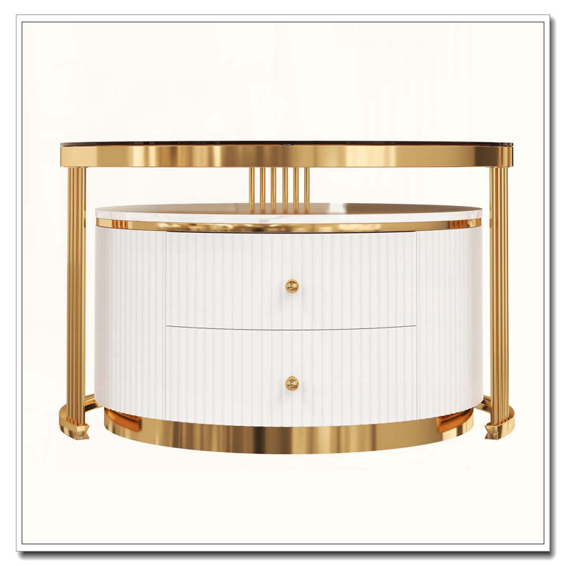 Table basse 2 pièces Modern Modern, Brun, blanc